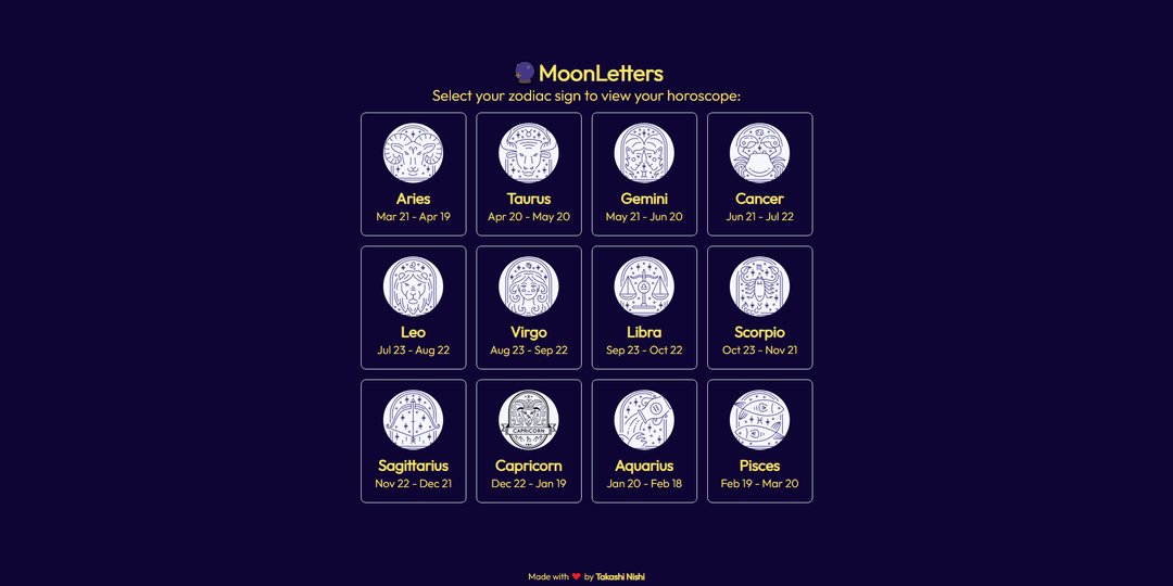 🔮 Moon Letters